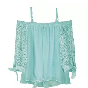 Girls IZ Amy Byer Off-the-Shoulder Lace Top